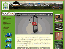 Tablet Screenshot of haywoodbuilders.com